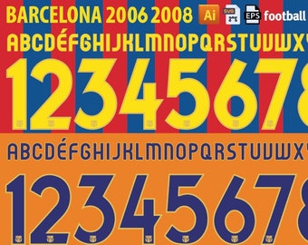 Schriftart 'Barcelona 2006/08' in SVG, EPS, Ai