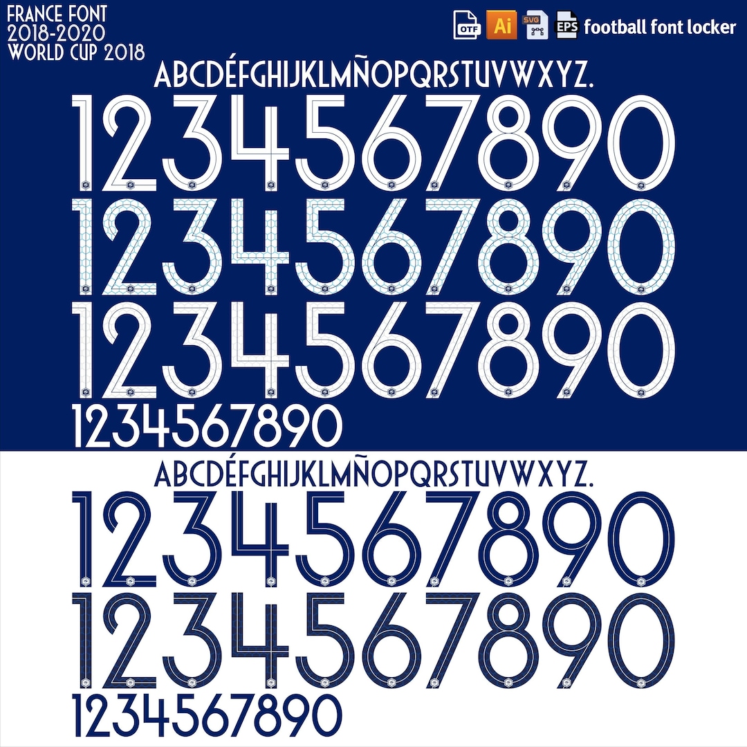 Font Vector France World Cup 2018 in OTF SVG EPS Ai Etsy