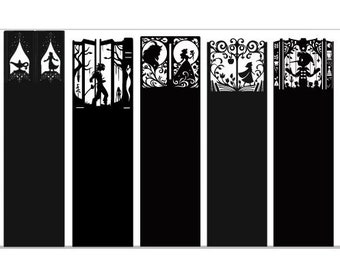 Paper-Cut & Laser Cut BOOKMARK TEMPLATE BUNDLE for Book Lovers - part 3, Digital Download Bookmark Cut Files Template