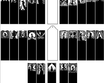 Paper-Cut & Laser Cut BOOKMARKS MEGA BUNDLE for Book Lovers - part 1, Digital Download Bookmark Cut Files Template
