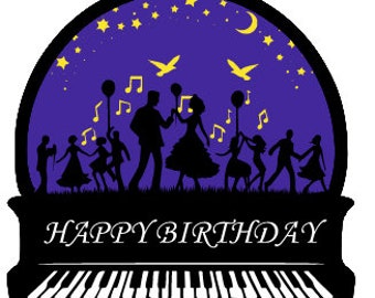 Happy Birthday Digital Cut Files SVG TEMPLATE, Laser Cut & Paper Cut Reading Accessories Svg