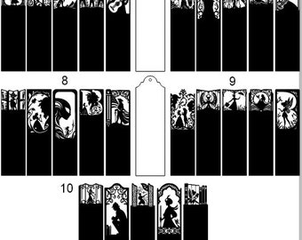 Paper-Cut & Laser Cut BOOKMARKS MEGA BUNDLE for Book Lovers - part 2, Digital Download Bookmark Cut Files Template