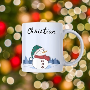Custom Snowman Christmas Mug | Personalized Holiday Gift