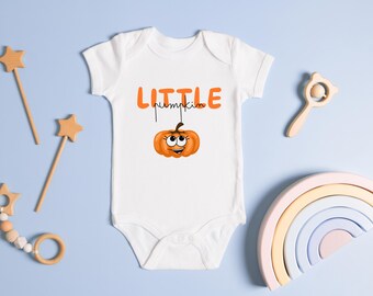 Kleiner Kürbis-Baby-Body, natürlicher Herbst-Babybody, süßer Kürbis-Baby-Body, Halloween-Babygeschenk