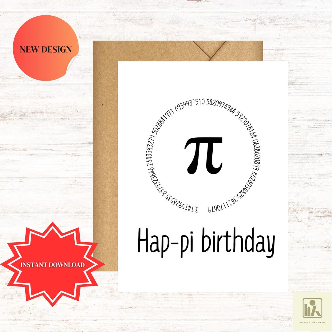 Funny Math Nerd Birthday Card, Geek Gift, Mathematical Humor, Unique ...