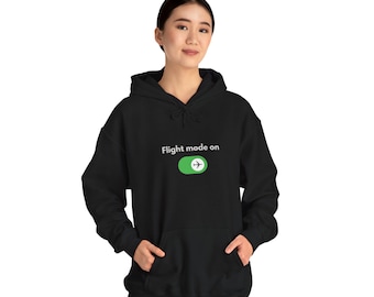 Sudadera con capucha y modo avión para viajar, sudadera con capucha y modo avión, cómoda camiseta para viajar en avión, regalo de viaje, ropa Wanderlust