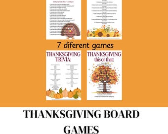 Thanksgiving Printable Games | Thanksgiving Games Bundle | Thanksgiving Kid Games | Thanksgiving Trivia Games | Friendsgiving Games