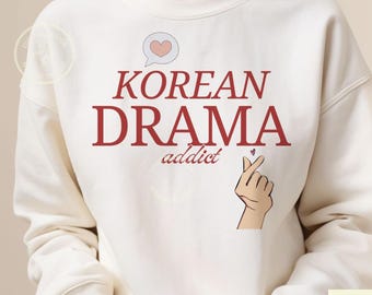 Impressão digital para fãs de dramas coreanos | Arte para fãs de K-Drama | Frase engraçada de K-Drama | Download instantâneo