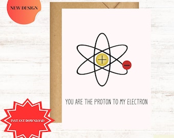 Carte d'anniversaire de chimie, cadeau de geek nerd, carte d'amant de science, cadeau de professeur de chimie, carte de jeu de mots