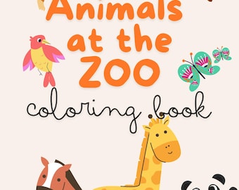 Zoo Animals Coloring Book for Kids & Toddlers | Fun Printable Activity Book with Cute Zoo Creatures