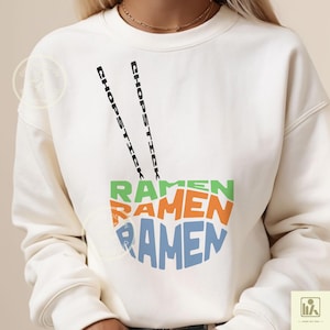 Ramen Lover Digital Design, Asian Cuisine Wall Art, Ramen Bowl Drawing, Chopstick Decor Printable