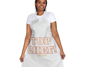 Top Chef Apron, Kitchen Cooking Gift For Him or Her, Personalized Chef Apron, Christmas Cooking Gift, Birthday Gift Idea