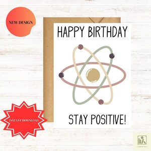 Carte d'anniversaire de chimie, cadeau de geek nerd, carte d'amant de science, cadeau de professeur de chimie, carte de jeu de mots