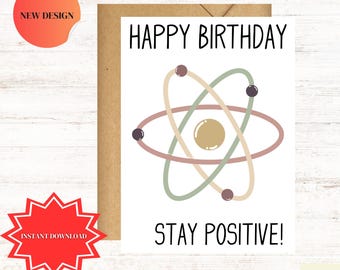 Carte d'anniversaire de chimie, cadeau de geek nerd, carte d'amant de science, cadeau de professeur de chimie, carte de jeu de mots