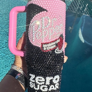 Von Dr Pepper inspirierter Bling Stanley Becher – Erdbeeren & Sahne Edition
