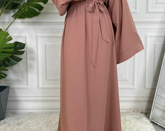 Stylish Kaftan Abaya with Belt for Women (22-39) - Eid & Ramadan Blossom Bloom Collection