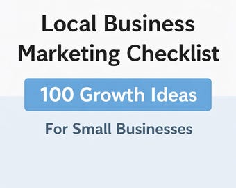 Checklist voor marketing voor lokale bedrijven, 100 groei-ideeën (digitale download)