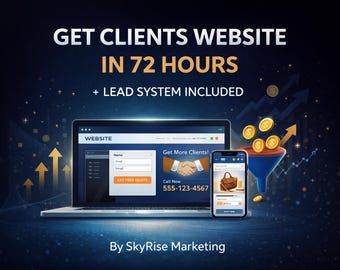 Krijg de website van klanten binnen 72 uur | Website voor het genereren van leads voor bedrijven