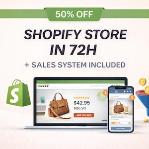 Shopify Store Setup in 72 Hours | eCommerce Website + Sales System