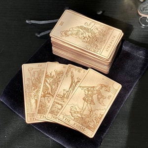 Grote arcana-tarot, 22 houten tarotkaarten, tarotlezen, esoterisch cadeau-idee