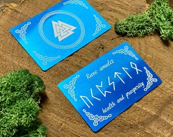 Runen-Amulett für Gesundheit und Wohlstand, keltischer Runen-Talisman