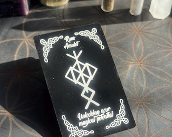 Runic Amulet Card: Celtic Stave for Magical Potential