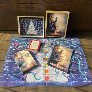 Leela-spel met geweven veld en kartonnen doos, waarzeggerij, spirituele oefening, cadeau voor waarzeggerij
