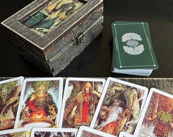 Wild Wood Tarot Deck with Wooden Box & Celtic Spread Board