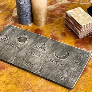 Planche à tartiner de tarot, décoration d&#39;autel de sorcière, pour cartes de tarot et d&#39;oracle, outil de divination personnalisé