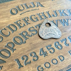 Wooden Ouija board & planchette, wooden talking spirit board, fortune teller boards tools, Occult Game Board, Spirit Board, witch gift