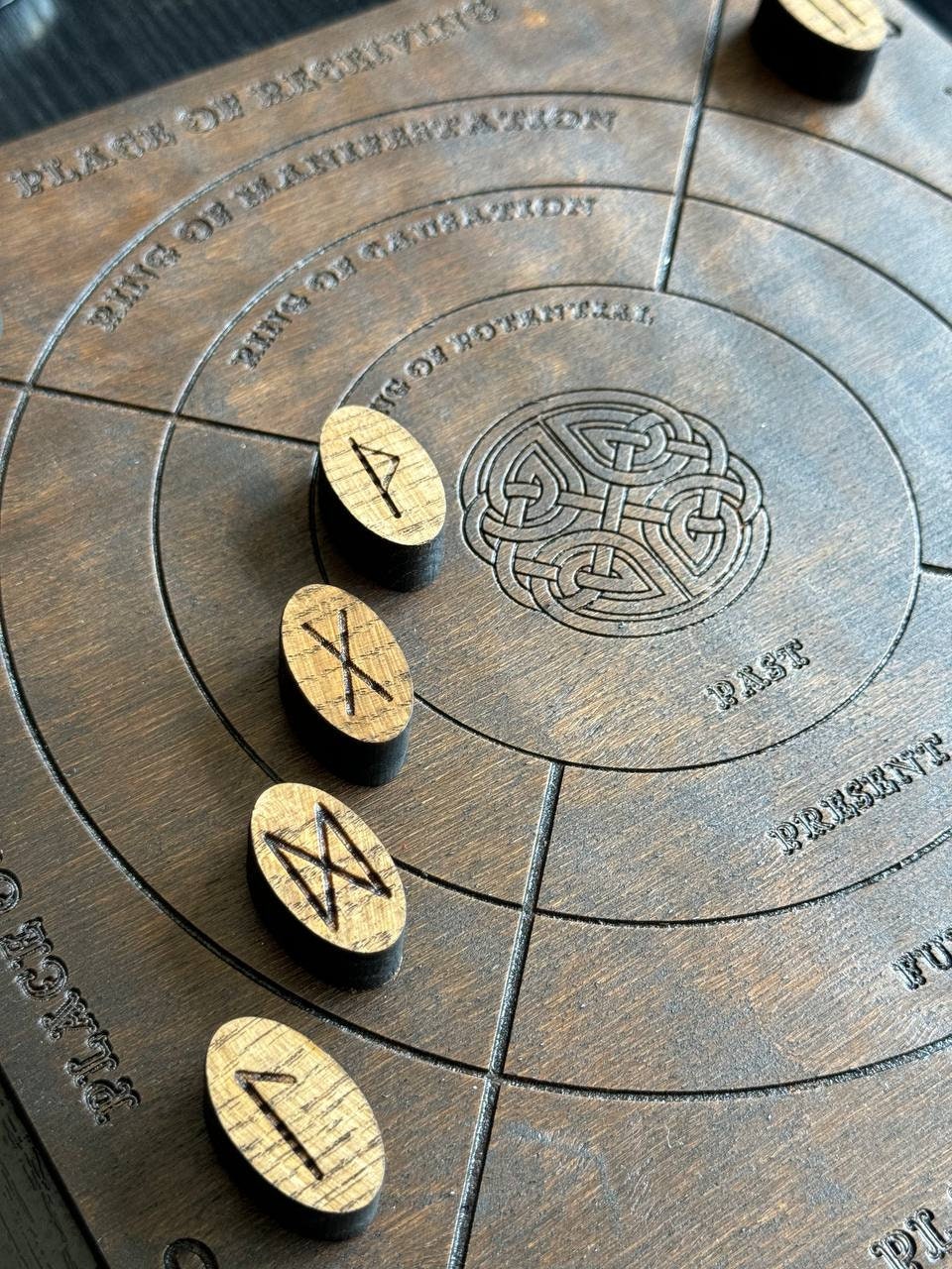 Wooden Runes Field Mat: Witch Altar Divination Tool - Etsy
