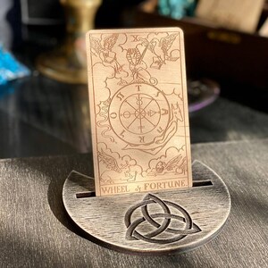 Tarot card of the day, Ryder Waite Smith, Single Tarot card, custom engraved wooden Tarot, divination tool, amulet gift idea