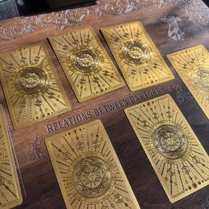 Tableau de mise en page de cartes de tarot, mise en page prête à l'emploi « Analyse de la relation », outil divinatoire personnalisé, tableau de tarot