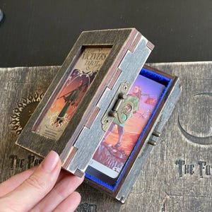 Cartas de Tarot Viceversa con caja de madera, baraja de doble cara y tablero de tiradas personalizado, set de regalo místico