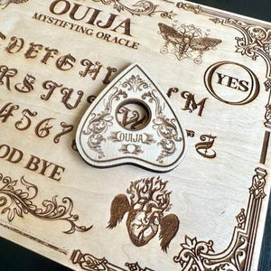 Ouija avec planchette, tableau diseur de bonne aventure, jeu oui non, cadeau sorcière, tableau parlant, style victorien