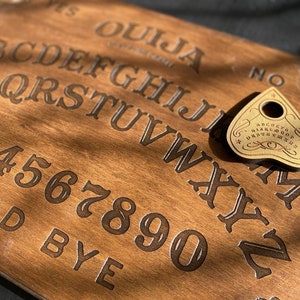 Ouija board & planchette, wooden talking spirit board, fortune teller boards tools, Occult Game Board, Wooden Spirit Board