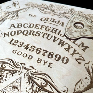 Wooden Ouija Board with Planchette, Witchcraft & Mysticism Tool, Witchy Gift, talking board