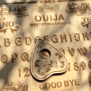 Christmas Wooden Ouija Board with Planchette, Winter Witchcraft & Mysticism Tool, Witchy Gift, talking board