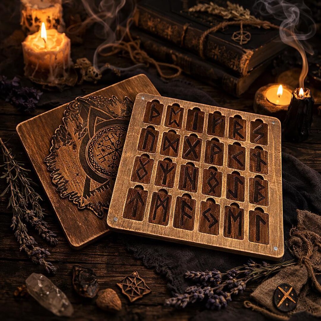 Viking Rune Brand Mini Viking Rune Set With Box Pocket Divination Runes Norse Symbols - Etsy