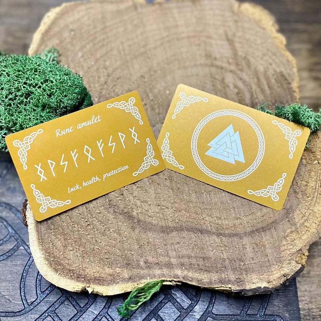 Luck, Health, Protection Amulet, Rune Amulet Cards for Luck Health ...