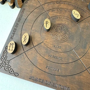 Wooden Runes Field Mat: Witch Altar Divination Tool - Etsy