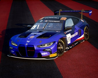 Williams inspired livery for the BMW M4 GT3 on Assetto Corsa Competizione