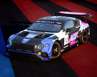 Alpine F1 Inspired Bentley Continental GT3 Livery for Assetto Corsa Competizione