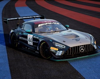 AMG Petronas F1 Inspired Livery for the Mercedes AMG GT3 Evo on Assetto Corsa Competizione