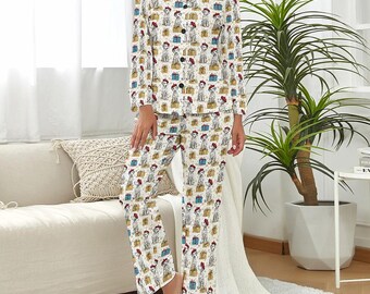 Laprad Women's Dalmatian Print Pajama Set – Soft Short Sleeve PJs With Pockets - View #4