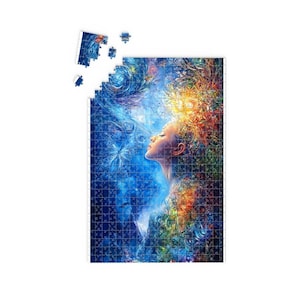 Dreamy Woman Wooden Jigsaw Puzzle, 1000 Pieces Vertical, Vibrant Nature and Fantasy Art, Puzzle for Adults, Puzzle Enthusiasts Unique Gift