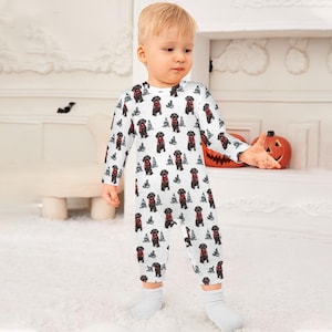Black Labrador Christmas Baby Romper