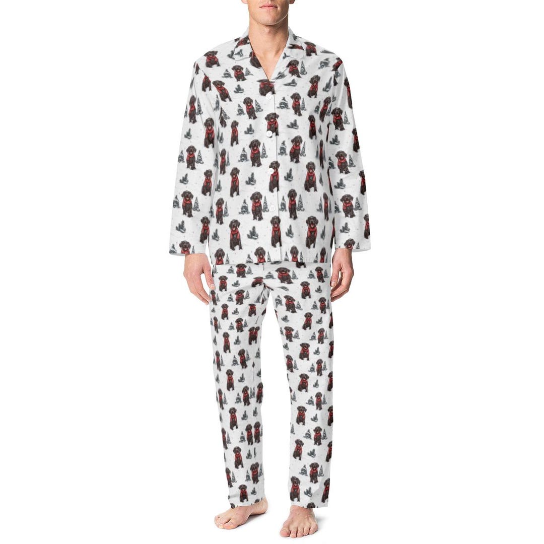 Black Labrador Christmas Adult Pajamas - Etsy
