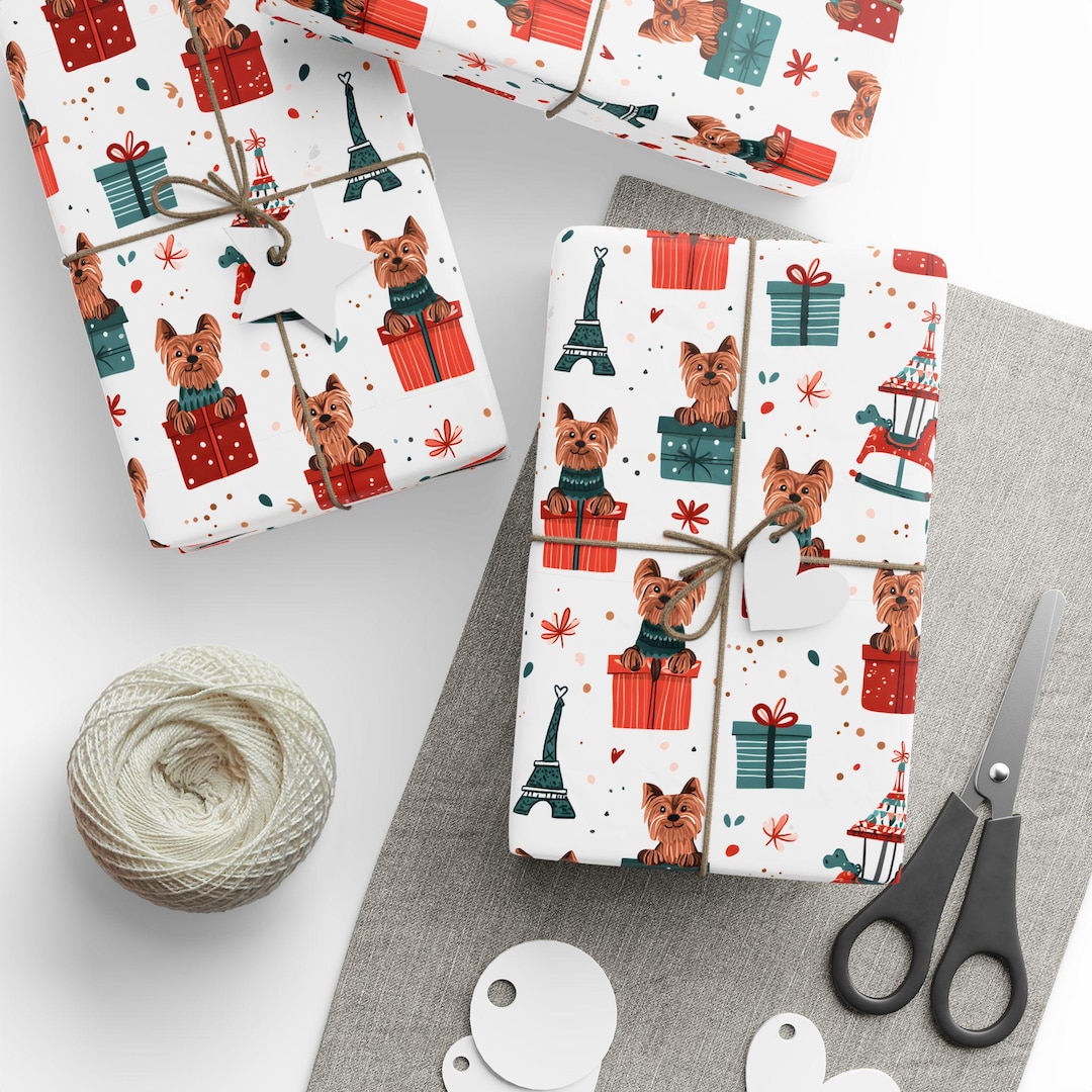 Yorkie Wrapping Paper Yorkie Terrier Wrapping Paper - Perfect for Dog Lovers, Gift Wrap for ...