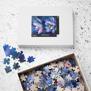 Lotus Blossom Puzzle, Stress Relief Activity, Mindfulness Game, Flower Art Decor, Gift for Flower Lovers, Relaxation Activity